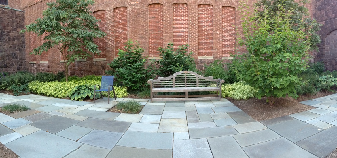 Bluestone patio and natural stonework